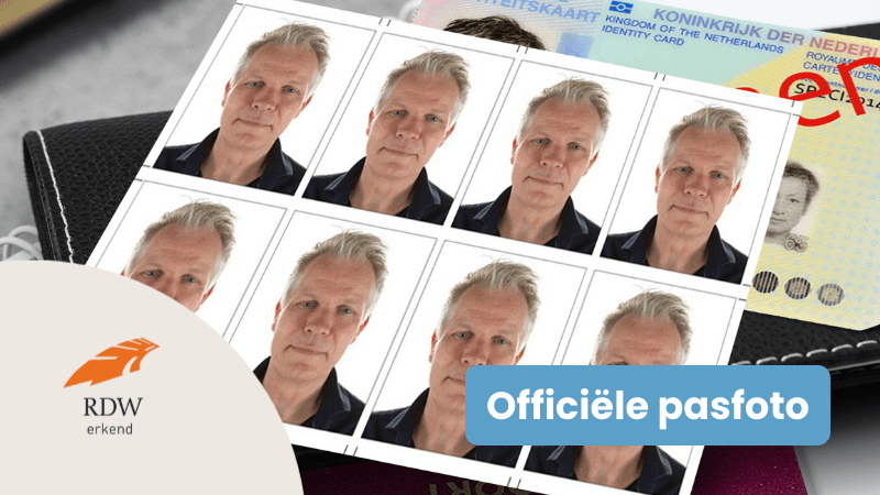 Officiële pasfoto laten maken voor paspoort of rijbewijs